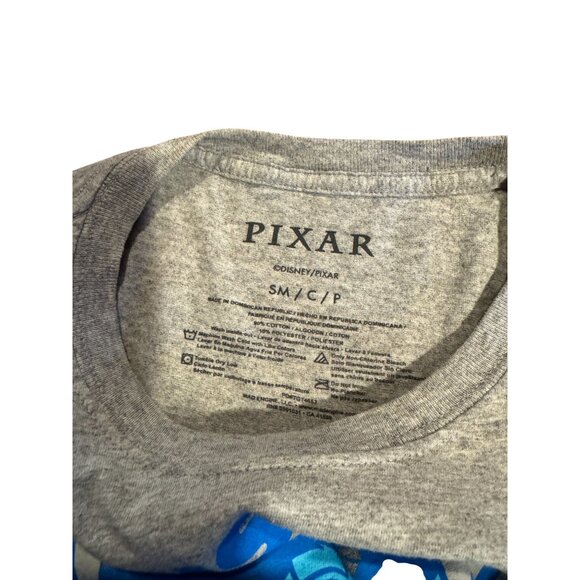 Pixar Monsters Inc Gray Graphic Tee We Scare Because We Care Design S - Picture 5 of 8